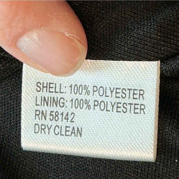 Maggy London Black Beige Sleeveless Dress Sz 6 Lined Zipper Keyhole Neck - Picture 6 of 6